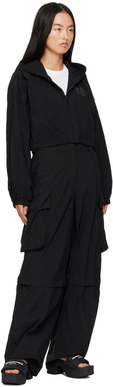 Mikina Alexander Wang Alexander Wang Logo Cropped Hooded Jacket Čierna | 4WC3242087, 3