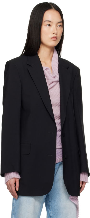 Bunda Dries Van Noten Dries Van Noten Wool & Mohair Blazer Čierna | 251-010402-1381, 1