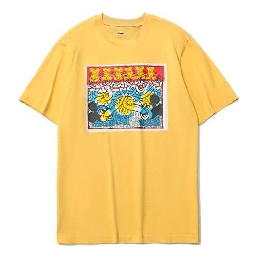 Tričko Li-Ning Li-Ning x Disney Mickey Mouse x Keith Haring T-Shirt Žltá | AHSR499-4