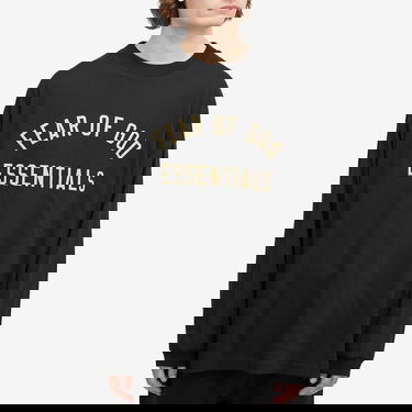 Tričko Fear of God ESSENTIALS Jersey Long Sleeve T-Shirt Čierna | 125BT244200F, 2