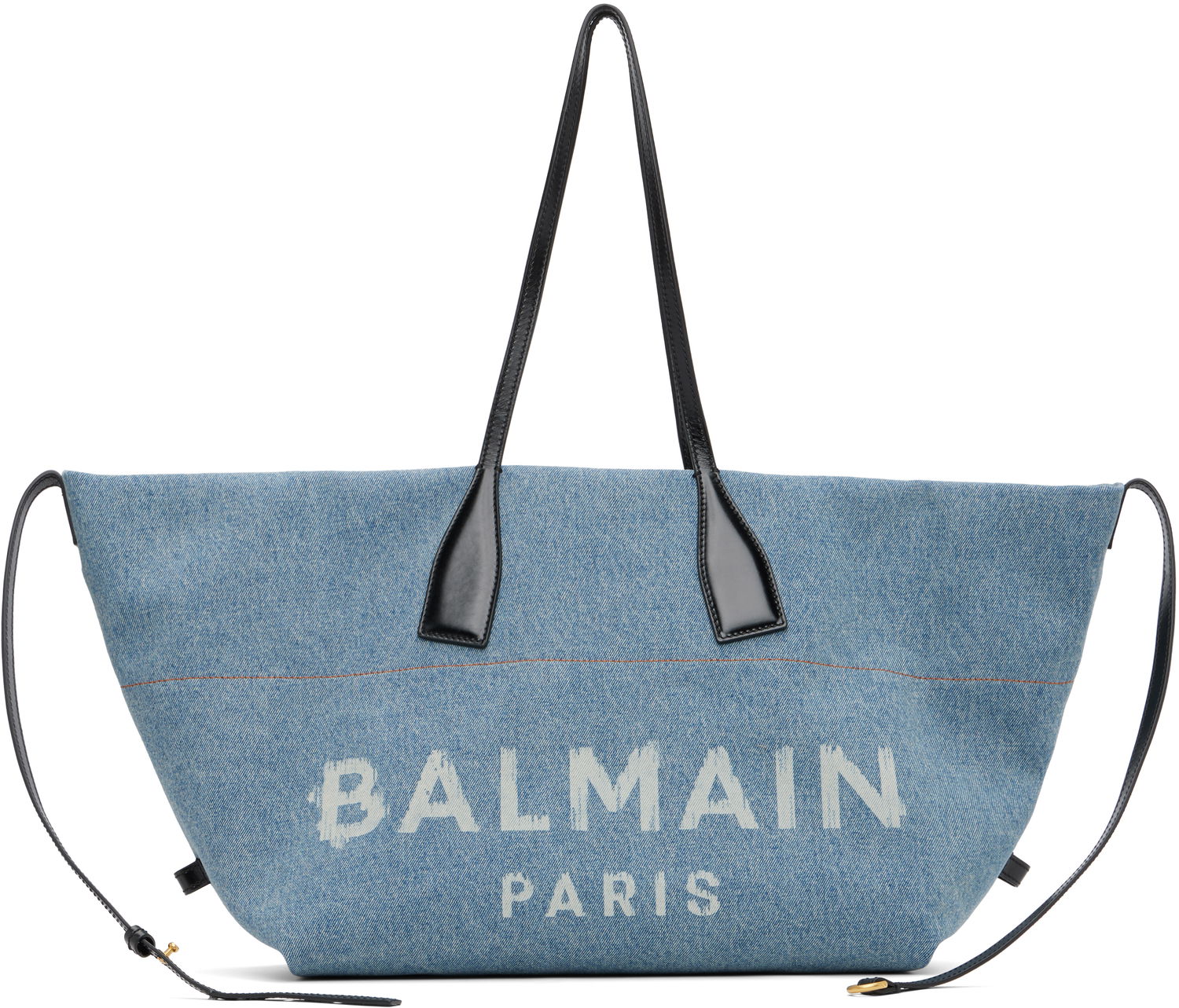 Tote bag Balmain Track Denim Tote Modrá | FN1FI015TDDX, 0