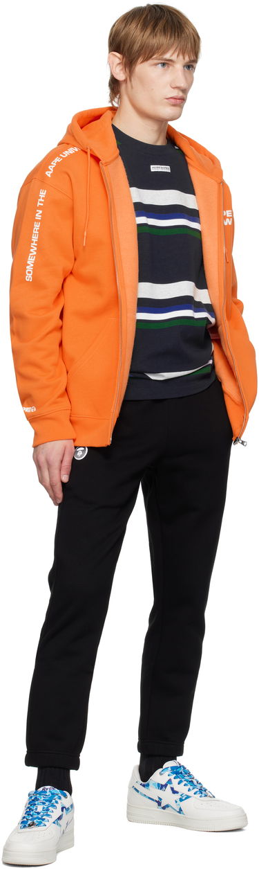 Mikina AAPE by A Bathing Ape AAPE by A Bathing Ape 'AAPE NOW' Zip-Up Hoodie Oranžová | AAPSWMB327XXNORL, 3