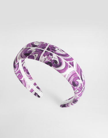 Doplnky Dolce & Gabbana Dolce & Gabbana Majolica Print Headband Fialová | LB3L54HH5EOI03TN, 3