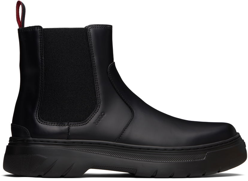 Tenisky a topánky BOSS Embossed-Logo Chelsea Boots Čierna | 50543764