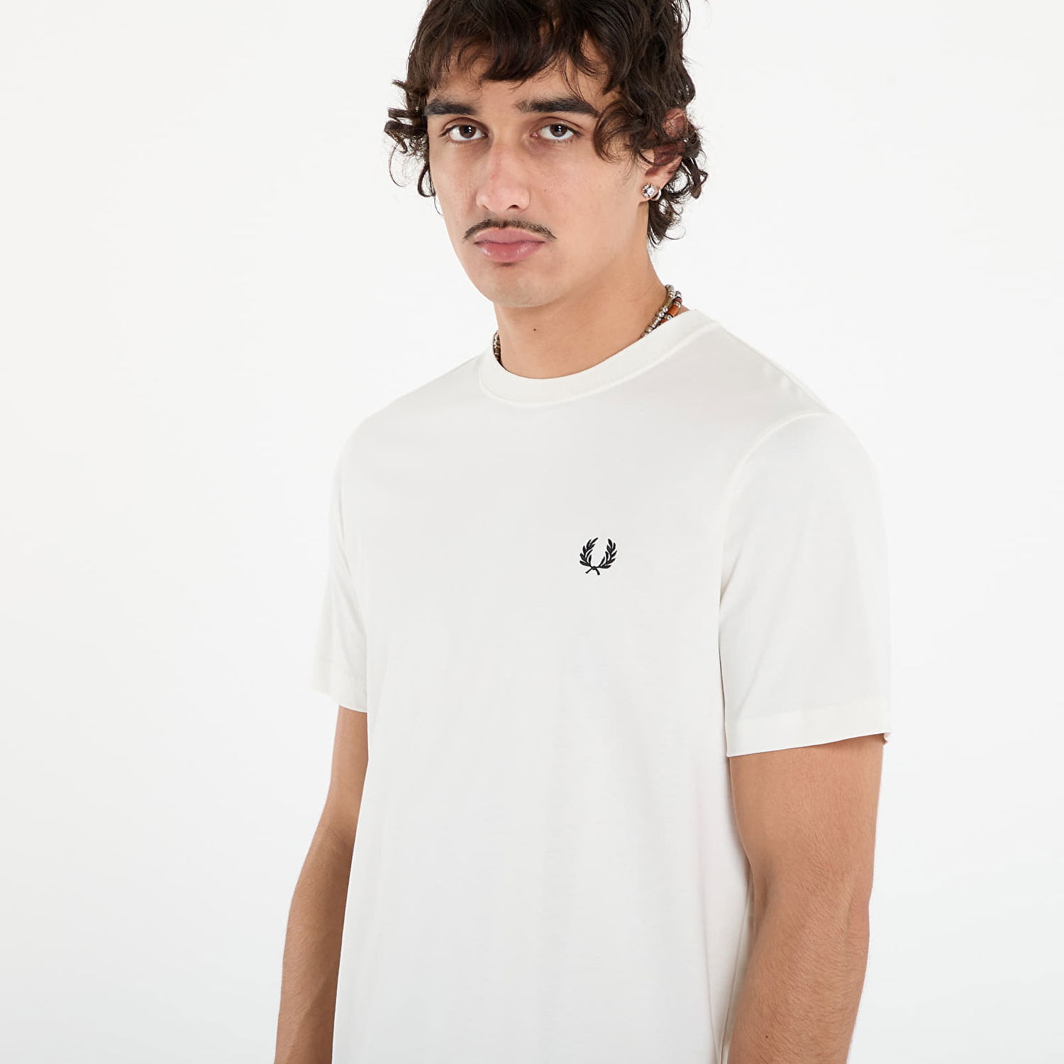Tričko Fred Perry Fred Perry Crew Neck T-Shirt Biela | M1600V 129, 1