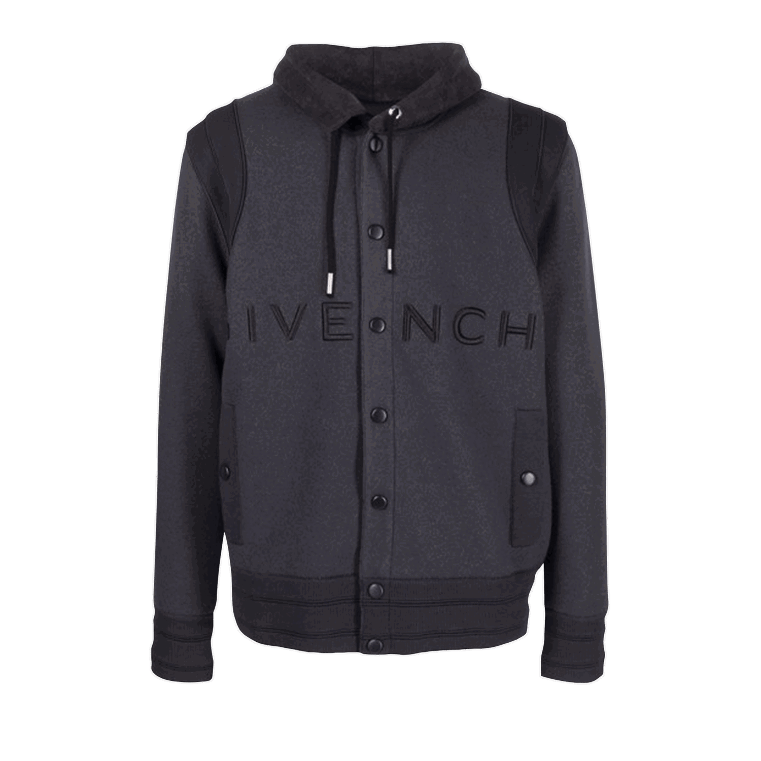 Bunda Givenchy Hooded Embroidered Varsity Jacket Navy | BM00R64YAD 410, 0
