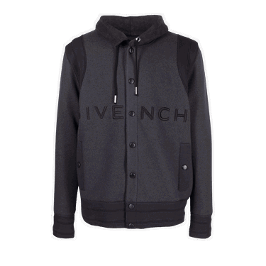 Bunda Givenchy Hooded Embroidered Varsity Jacket Navy | BM00R64YAD 410, 0