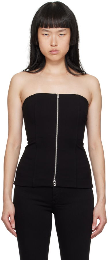 Tielko rag & bone Irina Zip-Front Tank Top Čierna | WAC23HT015LC15, 0