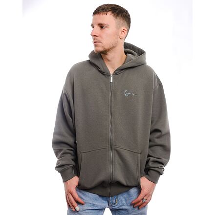 Mikina Karl Kani Hoodie Full Zip Small Šedá | KK60220059, 0