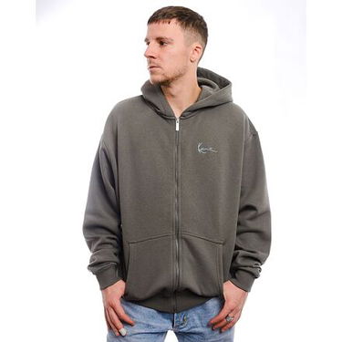 Mikina Karl Kani Hoodie Full Zip Small Šedá | KK60220059, 0