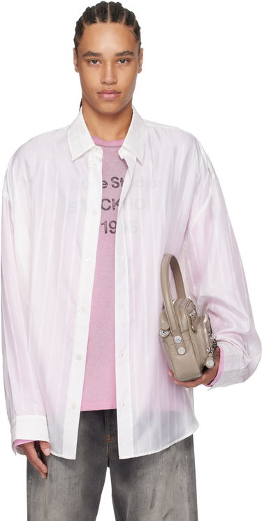 Košeľa Acne Studios Acne Studios Striped Button-Up Shirt Biela | BB0622-, 0