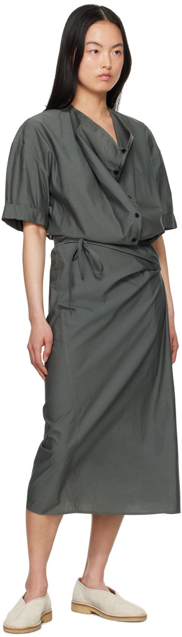 Šaty LEMAIRE Lemaire Wrap Midi Dress Zelené | DR1068 LF1209, 3