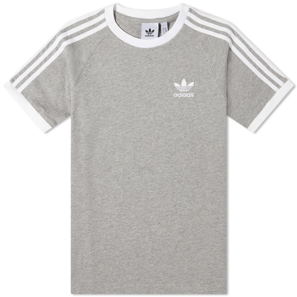 Tričko adidas Originals 3 Stripe Tee Šedá | IA4848, 0