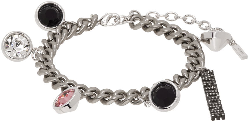 Náramok We11done We11done Charm Bracelet with Crystals and Stones Metalická | WD-AJ2-24-545-U-SV, 0