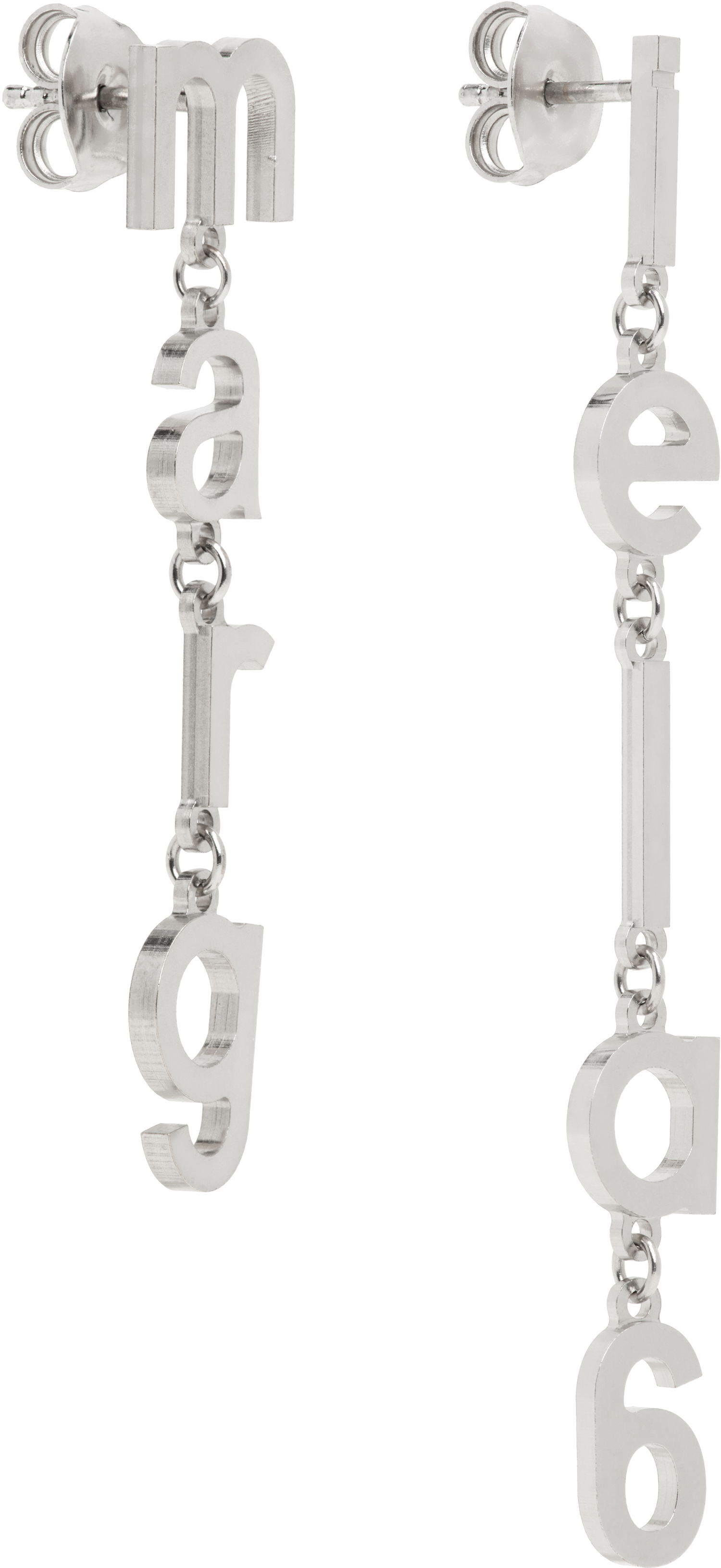 Náušnice Maison Margiela MM6 Maison Margiela Letter Logo Earrings Metalická | SM6VG0085 P7212, 1