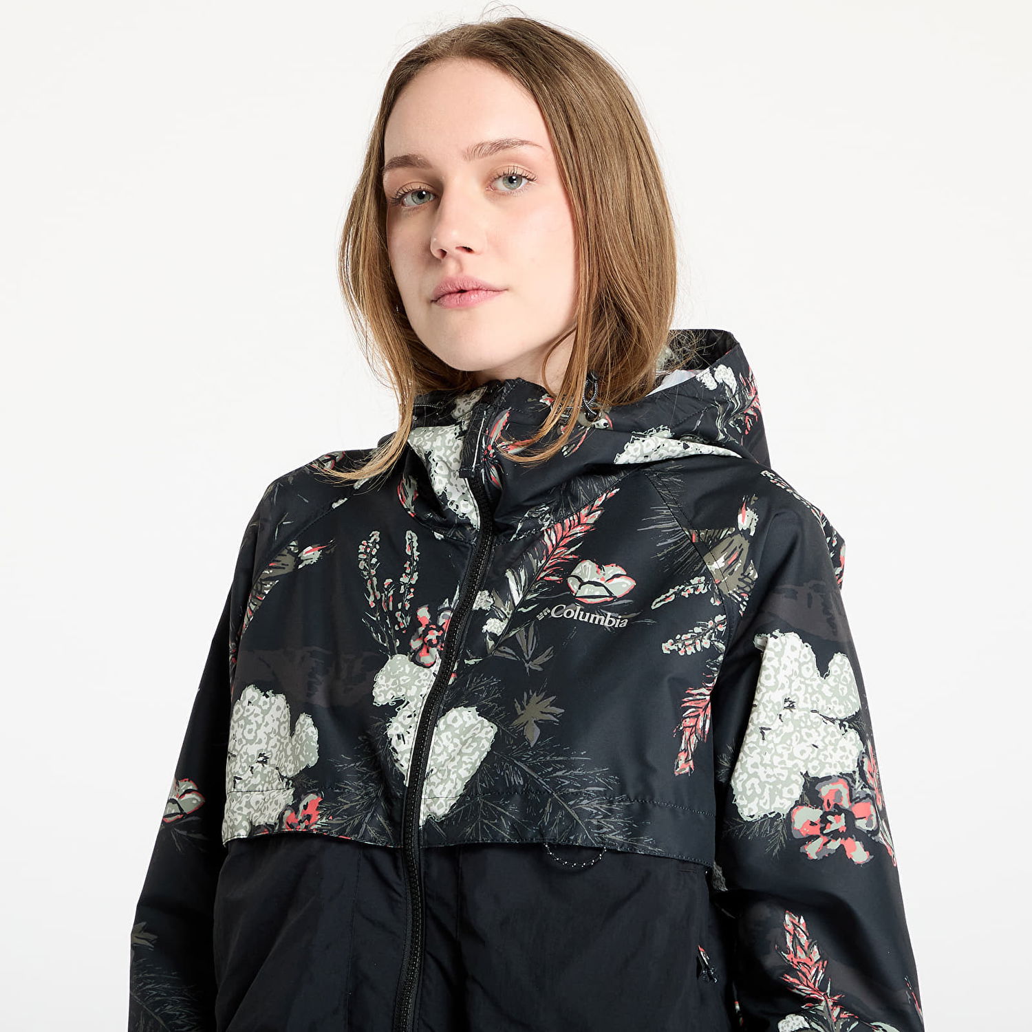Vetrovka Columbia Columbia Spire Valley™ Printed Windbreaker Čierna | 2116491010, 1
