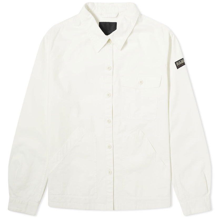 Košeľa Napapijri Twill Pocket Shirt with Long Sleeves Biela | NP0A4HO8N1A1
