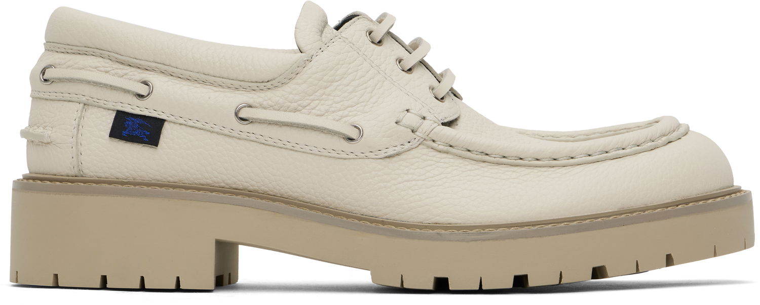 Oblečenie Burberry Burberry Raft Boat Shoes Biela | 8101631, 0