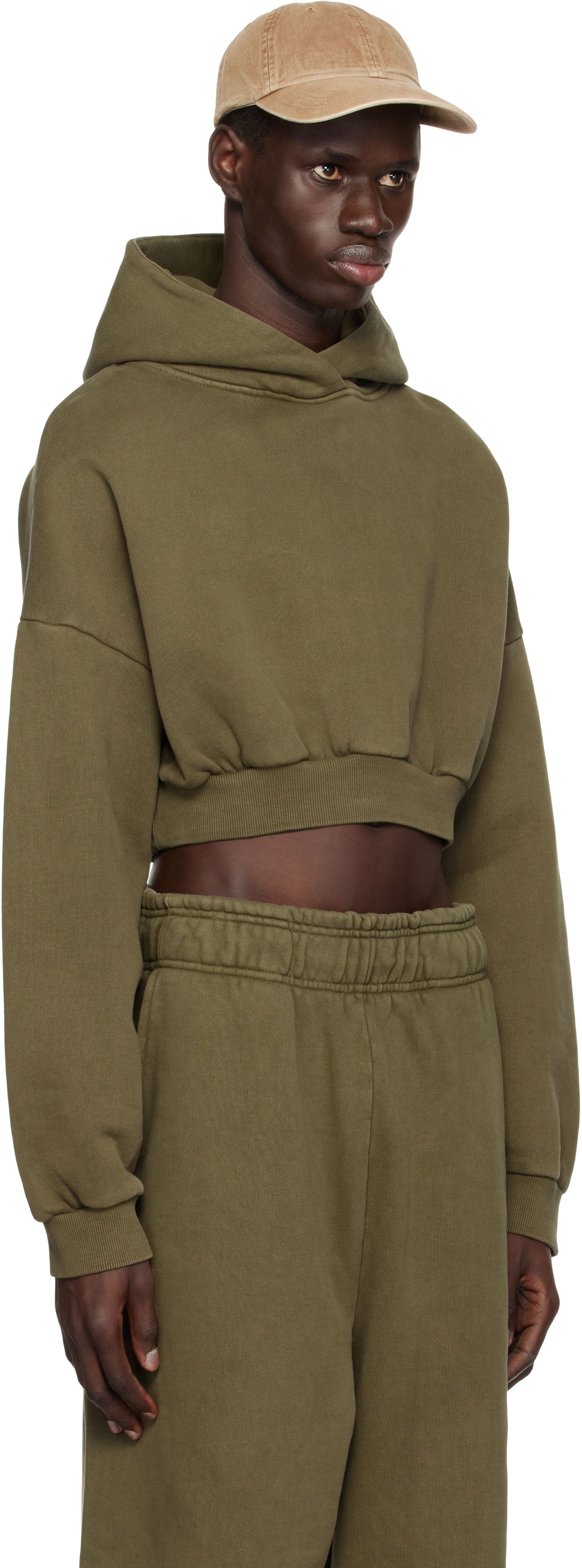 Mikina Entire Studios Entire Studios Cropped Heavy Hoodie Zelené | ES2392MI, 1