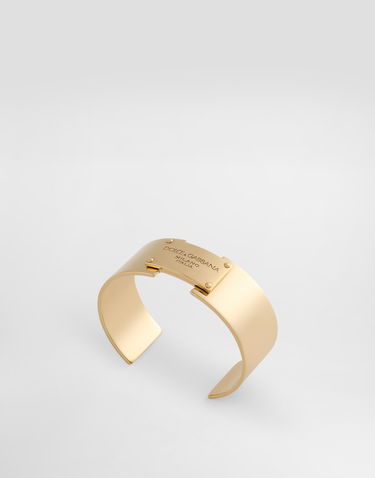 Náramok Dolce & Gabbana Metal Cuff Bracelet With Logo Tag Metalická | WBR1H1W1111ZOO00, 2