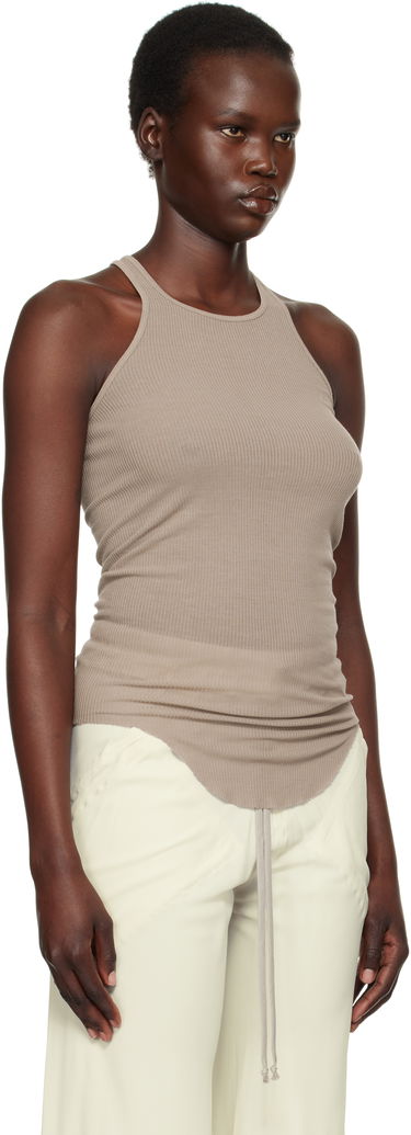 Tielko Rick Owens Rick Owens Hollywood Basic Rib Tank Top Hnedá | RP01E7101 RC, 4