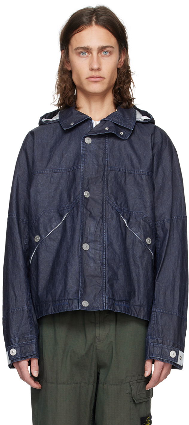 Bunda Stone Island Navy Detachable Hood Jacket Navy | 8015418X1, 0