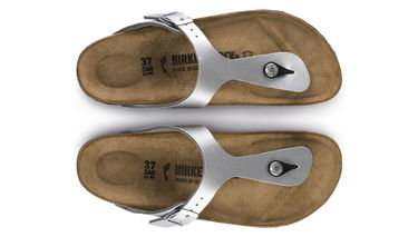 Tenisky a topánky Birkenstock Birkenstock Gizeh Birko-Flor Silver Narrow Fit Metalická | 43853, 6