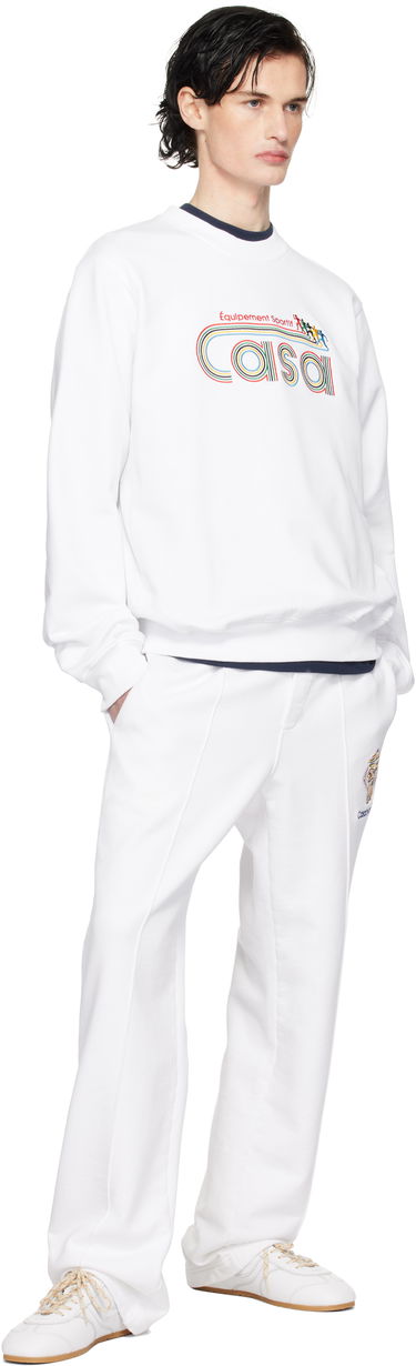 Mikina Casablanca White 'Equipement Sportif' Embroidered Sweatshirt Biela | MPS25-JTP-293-02, 3