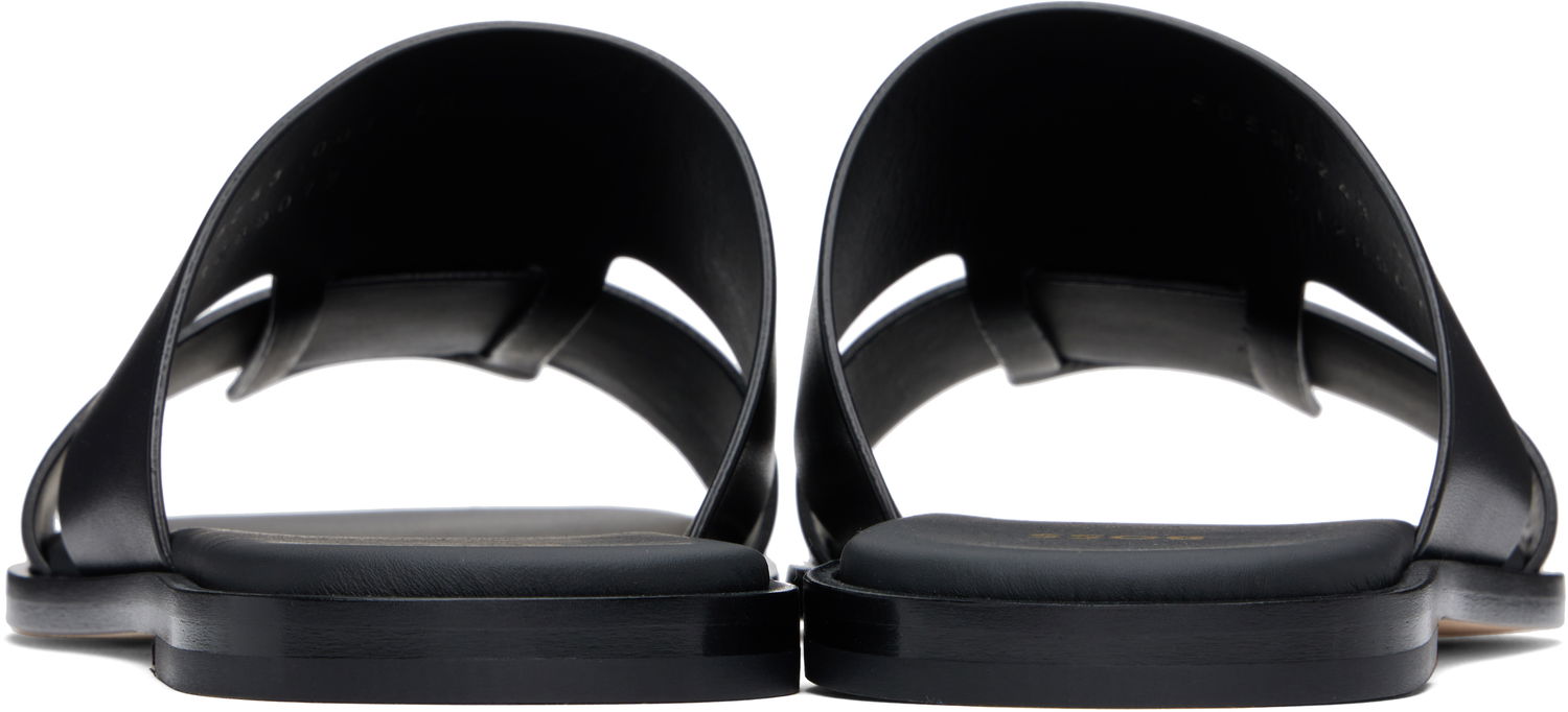 Tenisky a topánky BOSS BOSS Buffed Leather Sandals Čierna | 50539243, 1
