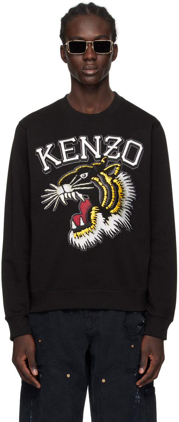 Mikina KENZO Paris Tiger Varsity Sweatshirt Čierna | FE55SW1844MF, 0