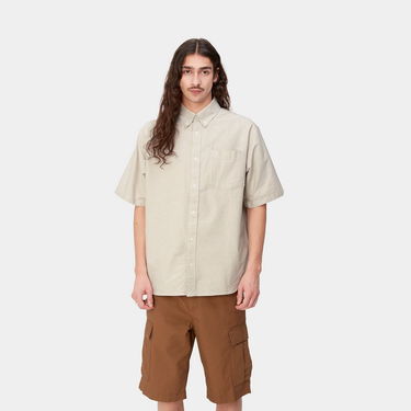 Košeľa Carhartt WIP S/S Braxton Shirt Béžová | I031454_25M_XX, 0
