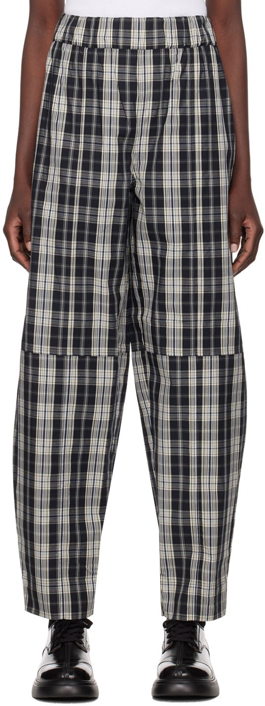 Nohavice GANNI Curve Trousers Čierna | F8808, 0