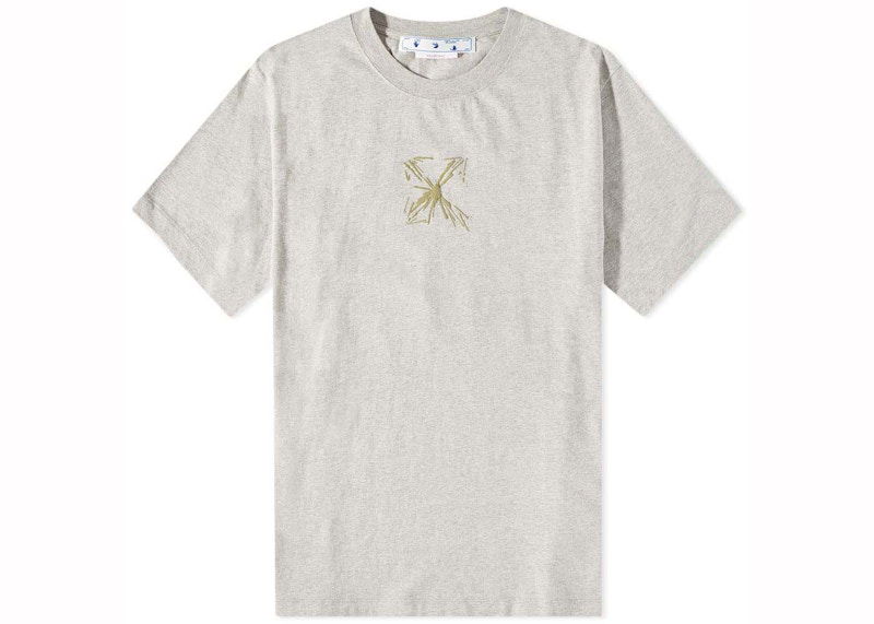 Tričko Off-White Splash Arrow Slim T-shirt Šedá | OMAA027S23JER0050817