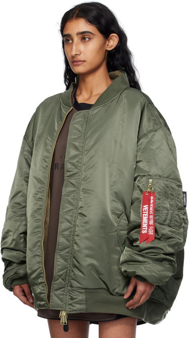 Bomber bunda VETEMENTS Vetements Alpha Industries Edition Cut-Up Reversible Jacket Zelené | UH76BO450GO, 3
