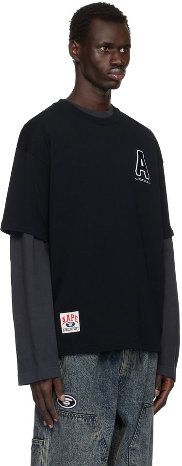 Tričko AAPE by A Bathing Ape AAPE by A Bathing Ape 'A' Logo Injection T-Shirt Čierna | AAPTEM1585XXMBKX, 1