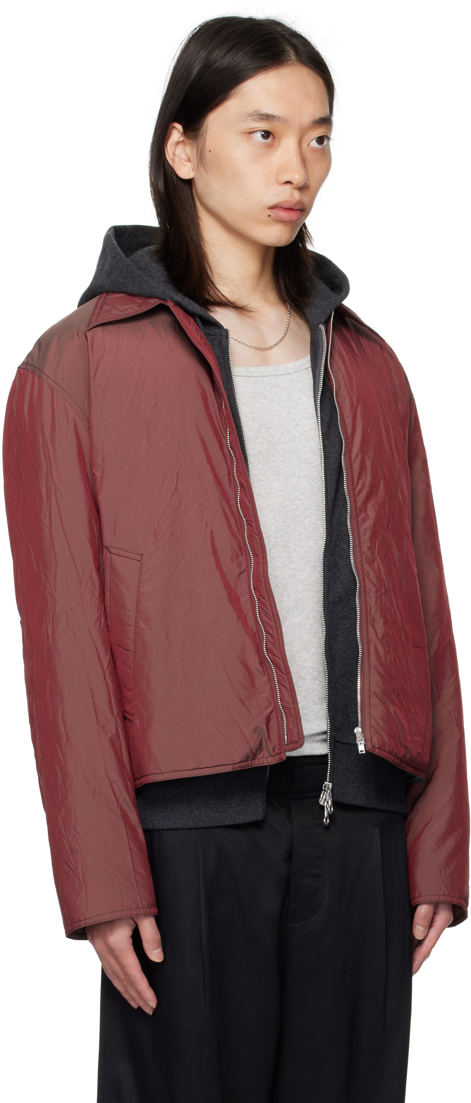 Bunda OUR LEGACY Our Legacy Slight Hooded Jacket Vínová | M4251SS, 1