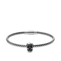 Metal Cord Skull Bracelet