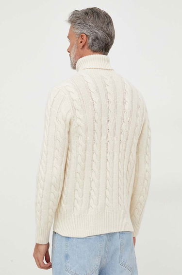 Sveter Polo by Ralph Lauren Cable-Knit Turtleneck Sweater Biela | 710917035, 2