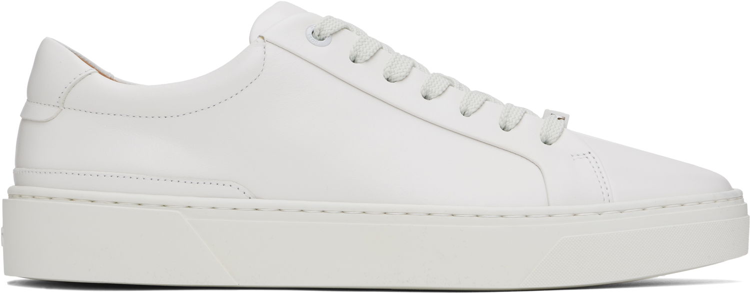 Tenisky a topánky BOSS Gary Leather Low-Top Biela | 50536841, 0