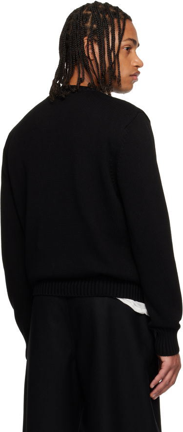 Sveter Givenchy Cotton Knit 'GIVENCHY Paris' Embroidery Sweater Čierna | BM90W04YNM001, 2