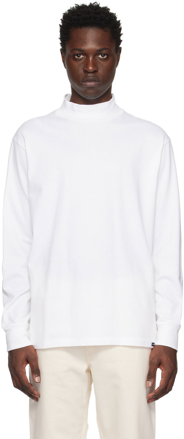 Tričko NANAMICA Long Sleeve Turtleneck Biela | SUHS309U, 0