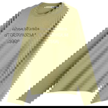 Tričko Acne Studios Edden U 1996 Long Sleeve T-Shirt, Size X-Small Zelené | CL0197-AB7, 1