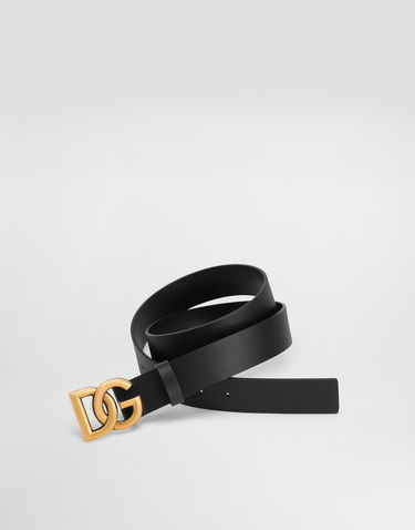 Opasok Dolce & Gabbana Lux Leather Belt With Crossover Dg Logo Buckle Čierna | BC4644AX6228E831, 2