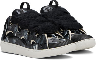 Tenisky a topánky LANVIN Black Curb Leather Sparkles Sneakers Čierna | FU-SKDK12-GLEO-E25, 3