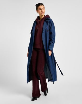 Mikina Lee Velvet Hoodie Fialová | 112355175, 1