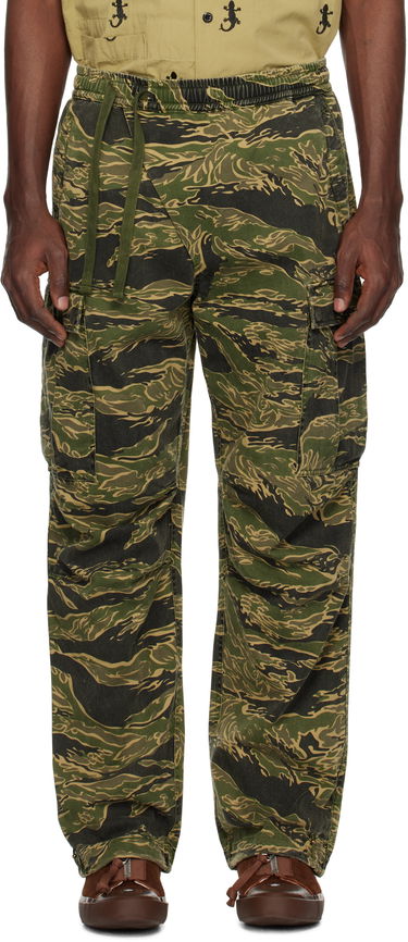 Cargo nohavice Maharishi Maharishi Tigerstripe Track Cargo Pants Zelené | 6075, 0