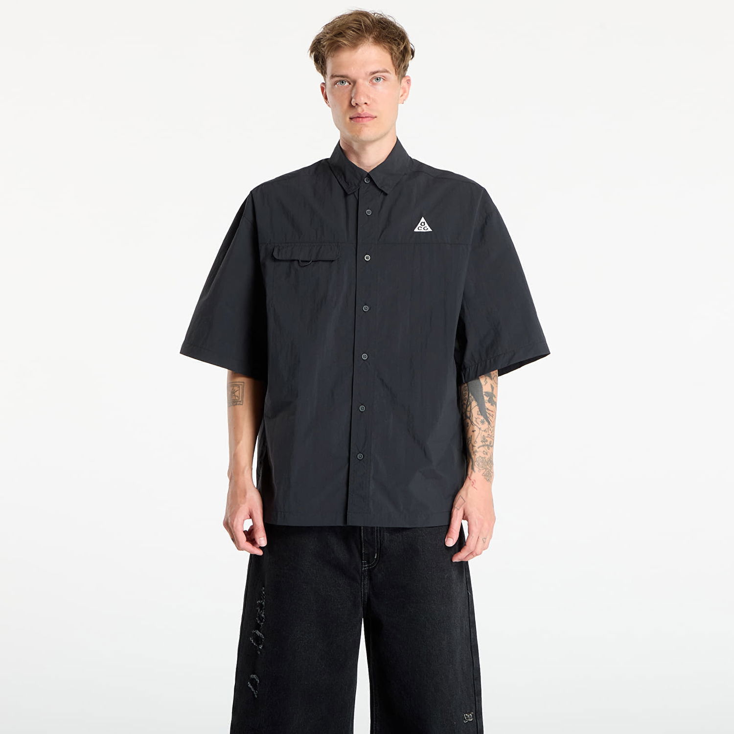 Košeľa Nike ACG ACG "Orb Weaver" UV Repel Short-Sleeve Shirt Čierna | HJ2883-010, 0