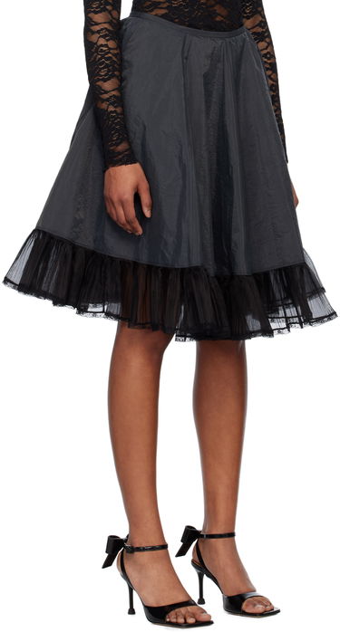 Sukňa We11done We11done Flared Midi Skirt with Tulle Čierna | WD-SK1-23-023-W-BK, 1