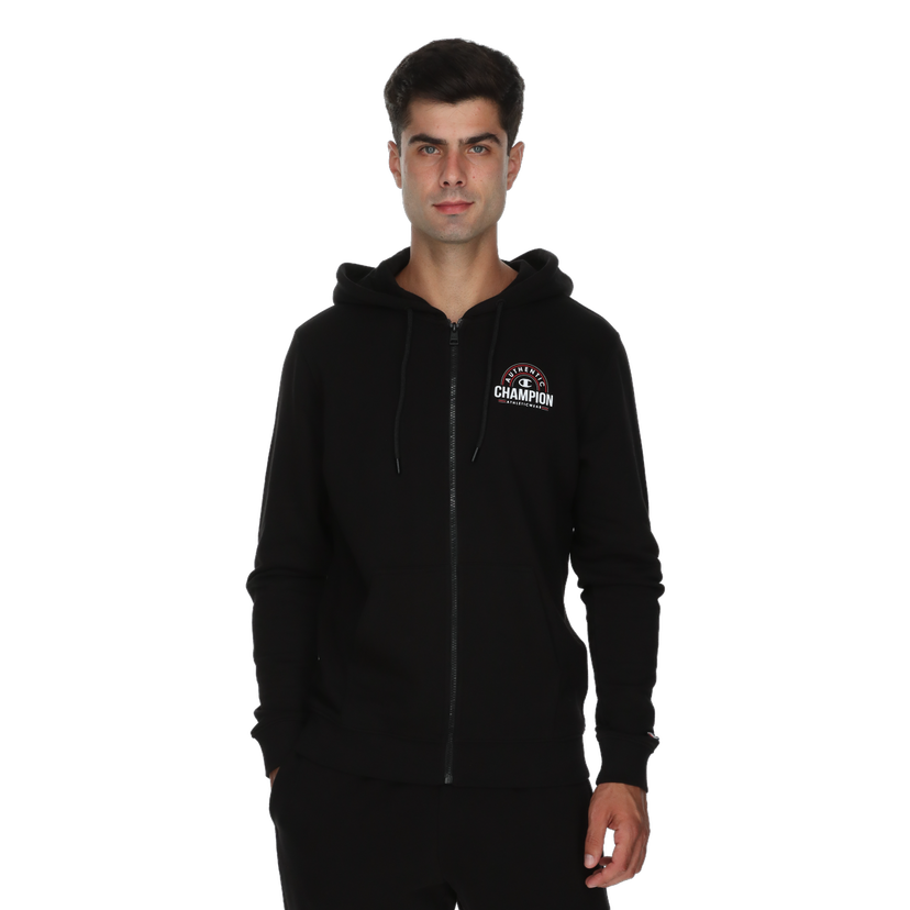 Mikina Champion Authentic Athleticwear Hooded Full Zip Sweatshirt Čierna | 222112-KK001