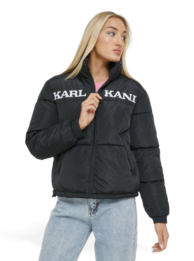 Bunda Karl Kani Retro Essential Puffer Jacket Čierna | 6176452